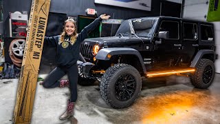 Installing UFO STEPS on My Girlfriends WRANGLER!