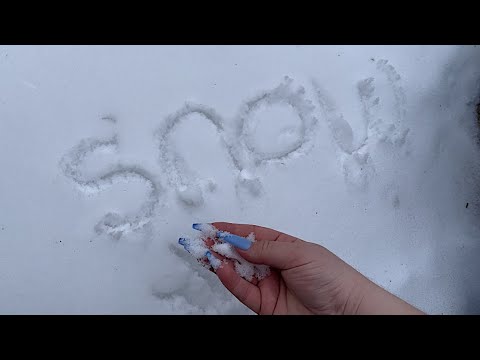 ASMR in snow ❄️ | tapping & scratching