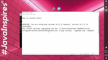 How To Upgrade "pip" in CMD Windows | Java Inspires