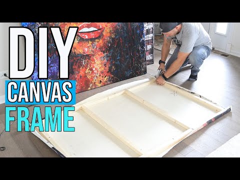 How to Make a Wood Frame and Stretch a Canvas Painting DIY