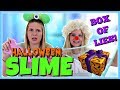 BOX OF LIES HALLOWEEN SLIME CHALLENGE || SIS VS SIS ||Taylor and Vanessa