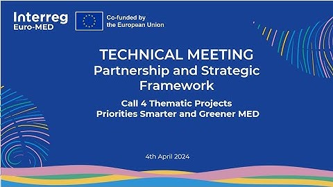 Call 4: Technical Meeting - Partnership and Strategic Framework