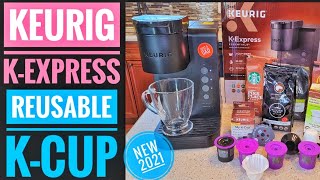 REUSABLE K CUP Keurig K Express Essentials Coffee Maker Single Serve K Cup Pod Brewer