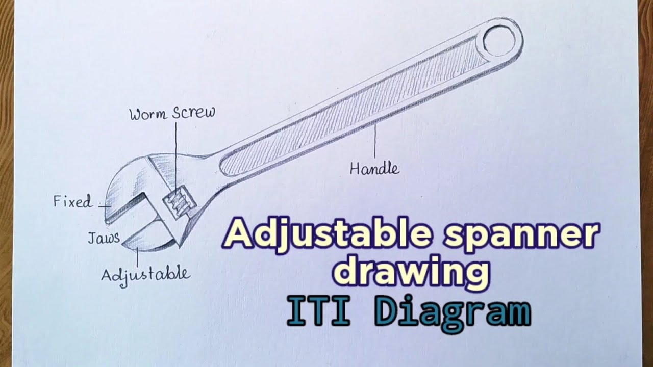 Aggregate 186+ adjustable spanner sketch best
