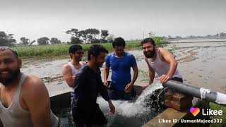 Visiting village side and enjoying a lot at tube well in so much hot weather.