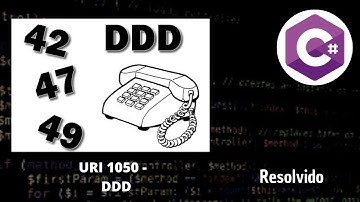 DDD (URI 1050) - Exercício resolvido C# - Beecrowd