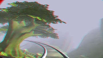 Roller Coaster ancient city and underwater 3D anaglyph