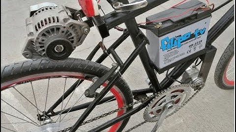 free energy.electric bike casero with alternator