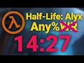 Half Life: Alyx In 14:27 (World Record)