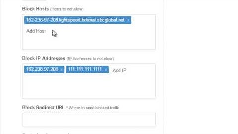 QualityClickControl : Campaign Blocked Redirect URL