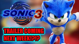 Sonic Movie 3 Trailer RELEASE DATE COMING NEXT WEEK?!?!