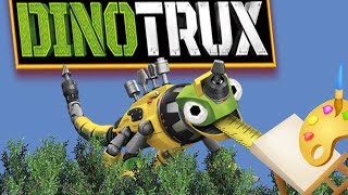 Revvit Dinozor Makineler Boyama Oyunu Dinotrux Dinosaur Coloring Revvit Painting 2017