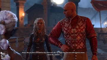 Jaheira and Minsc watch over The Dark Urge at camp | Hidden Interactions - Baldur
