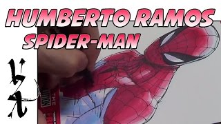 Humberto Ramos drawing Peter Parker Spider-Man