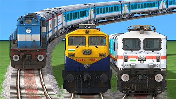 3 TRAINS RUNNING AT BRANCHED FORKED RAILROAD CROSSING | Bumpy Railroad Tracks Crossing | #railroad