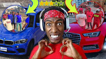 BLOODS vs CRIPS IN THE HOOD! (WRONG SHIRT STARTS WAR) GTA 5 ROLEPLAY