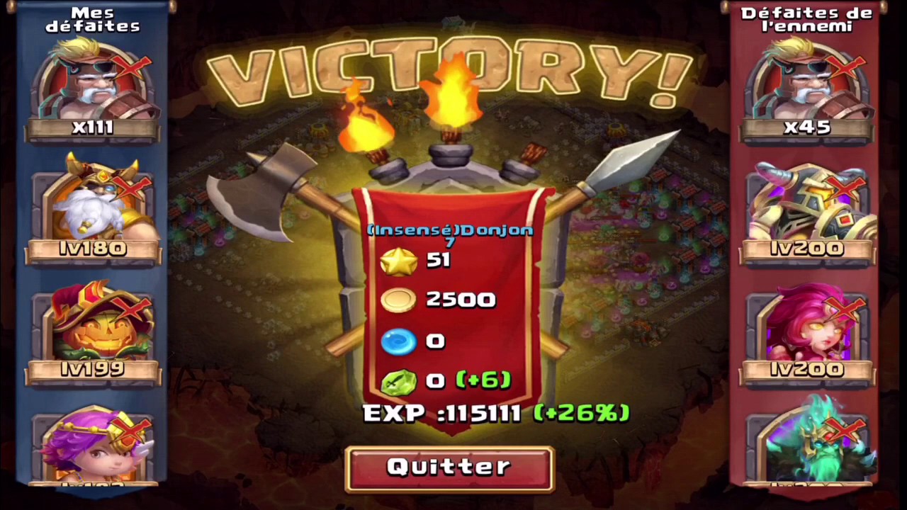 Castle Clash Insane Dungeon 7-6 with F2P heroes