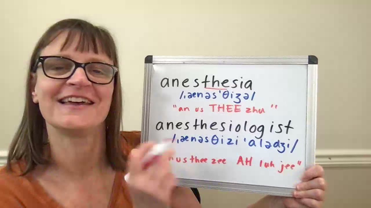 How To Pronounce Anesthesia