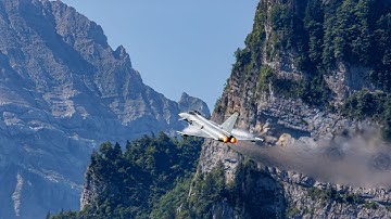 Eurofighter Typhoon Turn and Burn in the Swiss Alps | Incredible Aerobatic Maneuvers [4K]