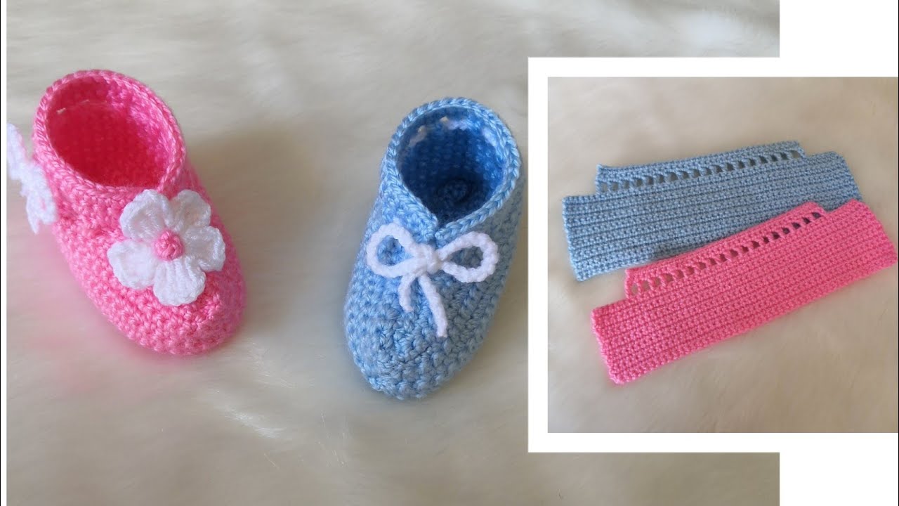 سهل جدا !!! حذاء كروشيه ولادي /بناتي ولأي مقاس