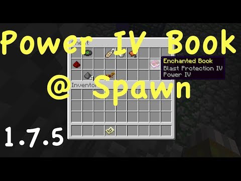 Power IV Book/Bow @ Spawn | Minecraft 1.7.9 Seed - YouTube