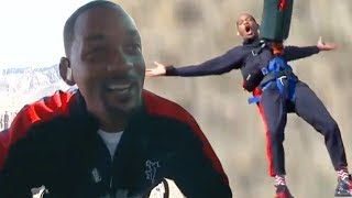 Watch Will Smith Bungee Jump Out of a Helicopter Into the Grand Canyon for 50th Birthday!