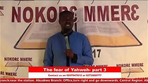 The fear of Yahweh- part 3