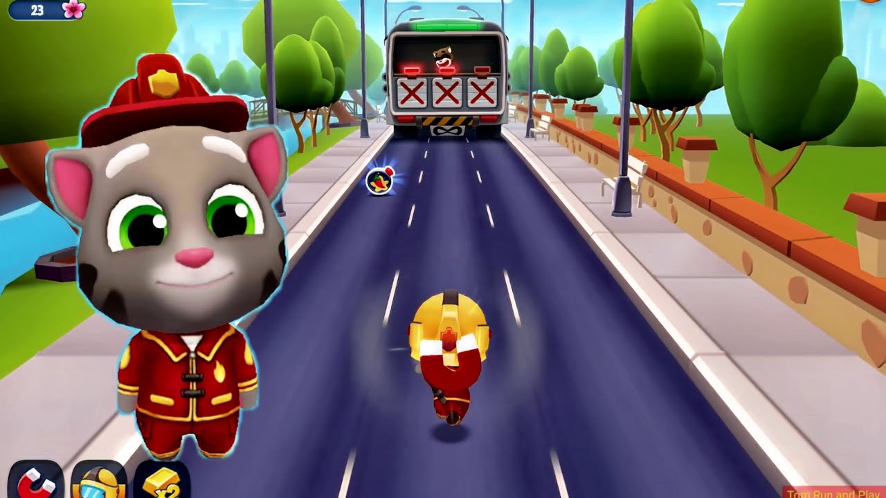 Talking Tom Gold Run: Fireman Tom's Epic Battle with the Raccoon ...