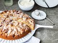 Apple marzipan cake