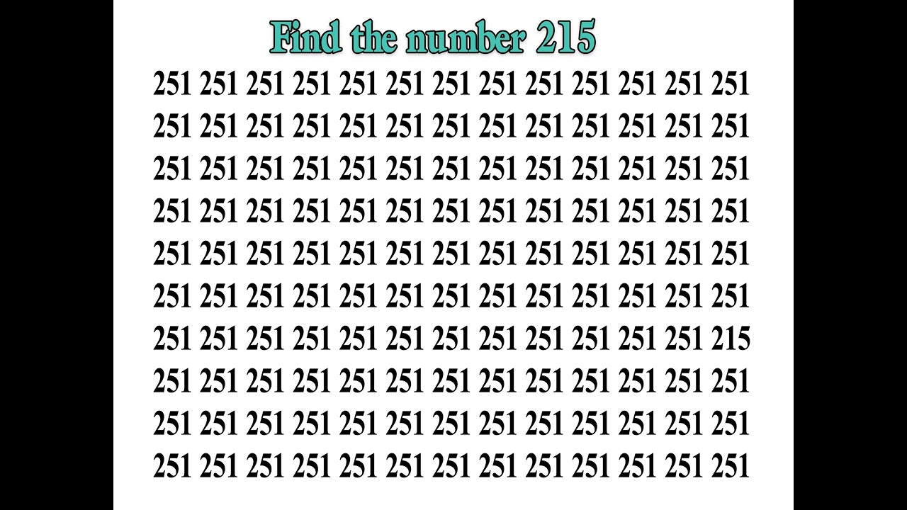 Spot Odd number 215 #spot #iqtest #gk #focus #general