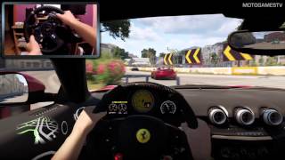 Forza Horizon 2 - Ferrari F12berlinetta Gameplay [Logitech G920 WheelCam] screenshot 4
