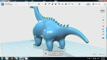Autodesk 123D - Dinosaur Tutorial - Part 10