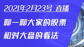 2021/2/23 和大家聊聊最近的大盘和手里的股票