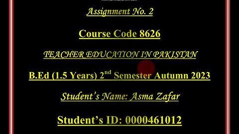 AIOU Code 8626 Solved Assignment No 2 Autumn 2023 | Shining Stars Academy