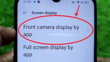 Front Camera Display by app in oppo mobile