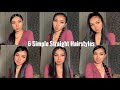 6 Simple Quick & Easy Hairstyles💛| Long Hair