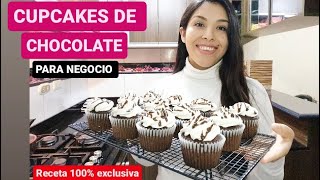 CUPCAKES DE CHOCOLATE PARA NEGOCIO | económicos, esponjosos y deliciosos | Loreanne Díaz
