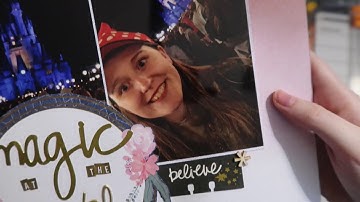 12x12 Scrapbook Layout Process // Magic at the Castle - Designing Disney