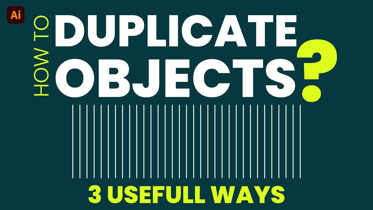 How to easily duplicate objects in illustrator | Illustrator tutorial ...