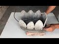 Make a flower vase // with cement // bird shape