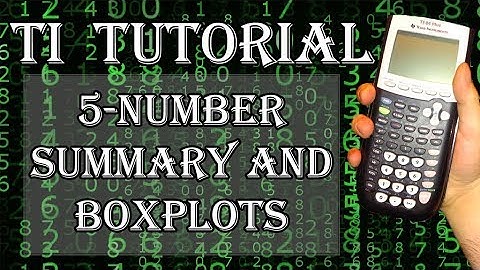 5-Number Summary and Boxplots for the TI-83/84