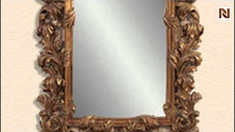 Antique Gold Finish W/Distressing - Shaped Mirrors by Bassett Mirror-m3189