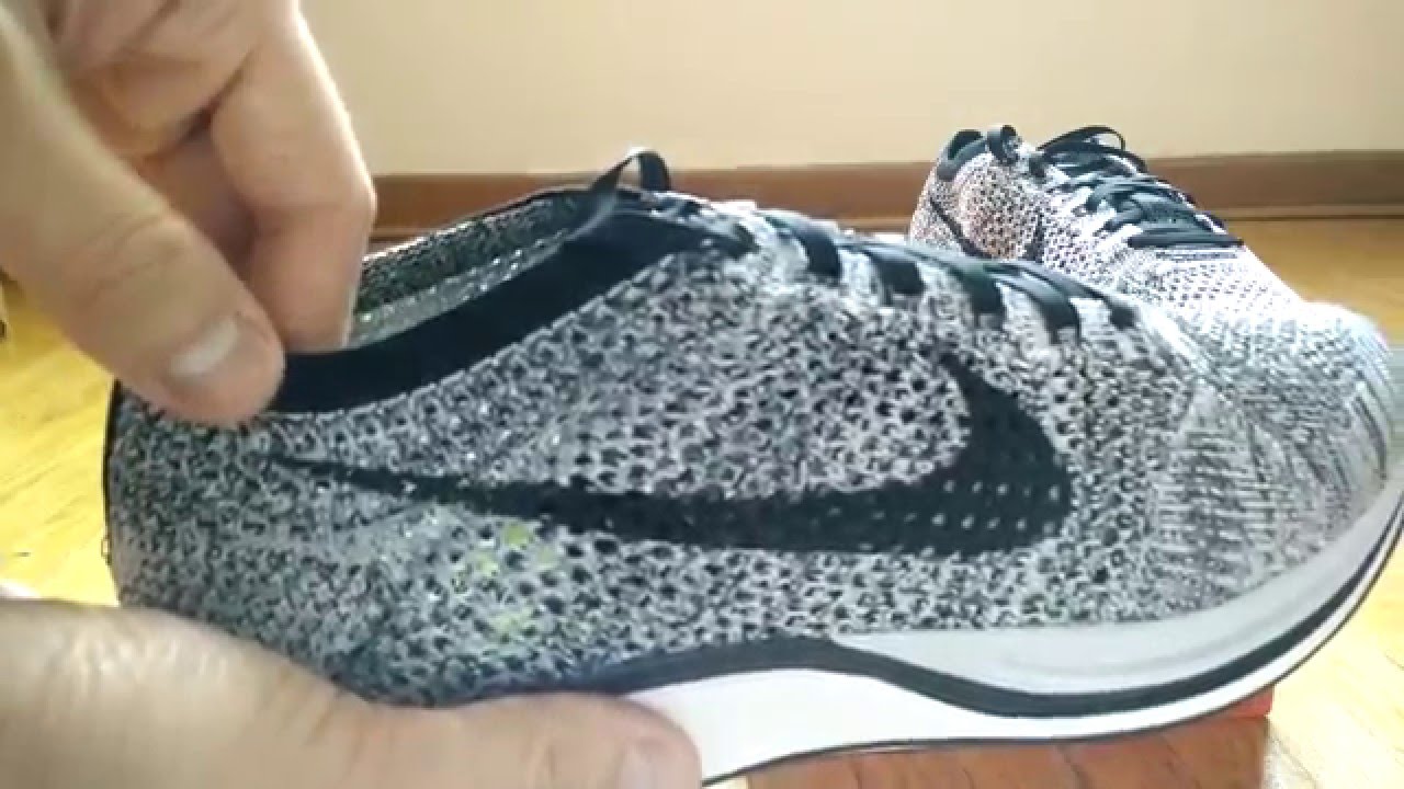 Flyknit Racer Oreo Review and V2 - YouTube