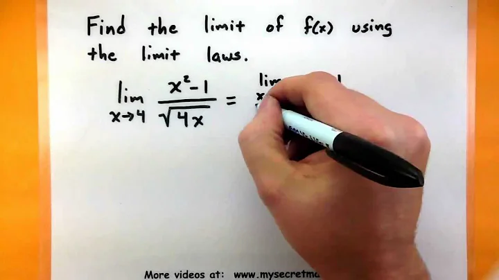 Calculus - The laws of limits