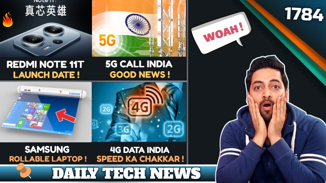 Redmi Note 11T Launch Date😍,5G Call India,realme Pad X,Nord 2T India Price,Rollable Laptop😲