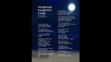 𝐅𝐨𝐫𝐠𝐨𝐭𝐭𝐞𝐧 𝐅𝐨𝐫𝐠𝐞𝐭𝐟𝐮𝐥 𝐅𝐢𝐧𝐝𝐬 • by Marius Black #song #poem #find #meaning #art #poet #poetry #forget