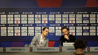 Fehérvár FC - FTC (0-2) | Mérkőzés utáni sajtótájékoztató