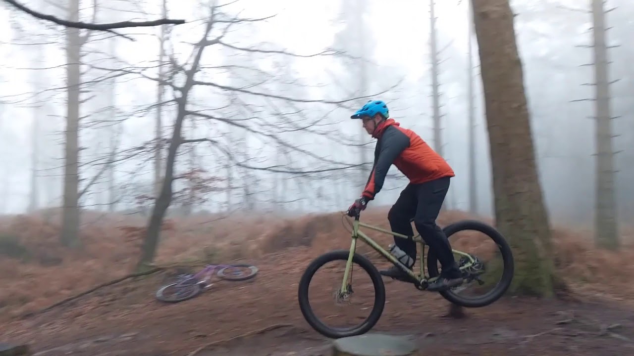 riding a rigid mountain bike