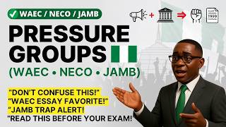 Pressure Groups Explained | WAEC, NECO &amp; JAMB Government Masterclass