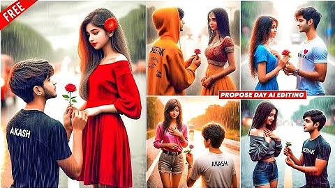 propose day 👨‍❤️‍💋‍👨 Couple AI Photo for Roj day  || Bing AI 3D   Rose day image create tutorial 🔥
